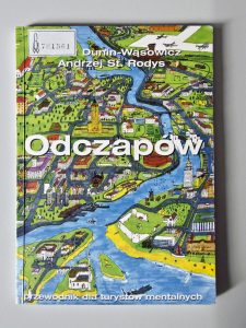 Okładka przedstawiająca mapę miasta Odczapów. Widok na rzekę Półbańkę