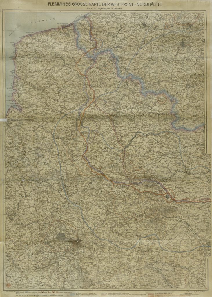 Flemmings grosse Karte der Westfront-Nordhälfte