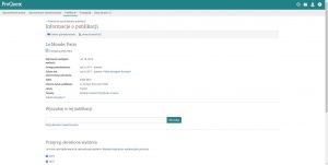 Strona internetowa ProQuest z wyszukanym tytułem czasopisma Le Monde