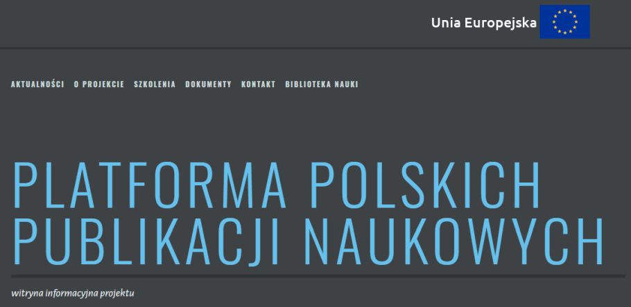 zrzut ekranu Platformy Polskich Publikacji Naukowych