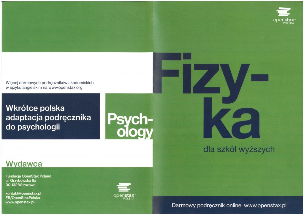 ulotaka promująca podręcznik dla studentów fizyki openstax darmowe podręczniki Paulina Szczucińska