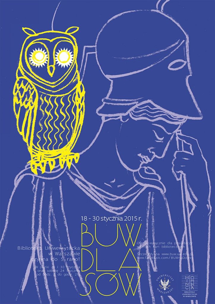 Plakat BUW dla sów 2015 zima