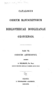 strona tytułowa katalogu rękopisów etiopskich