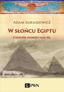 Okładka książki W słońcu Egiptu, na niej rysunek piramid