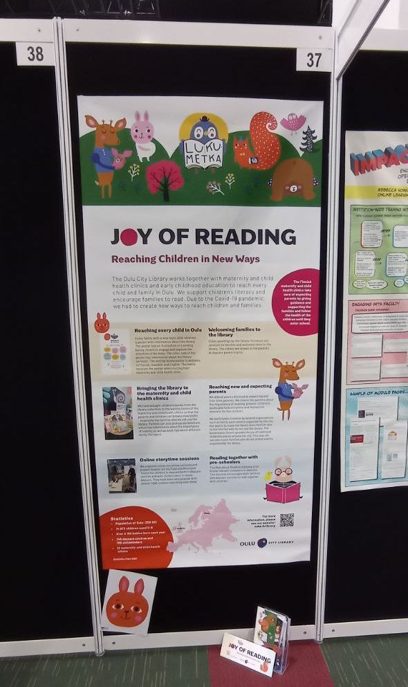Plakat z hasłem: Joy of reading