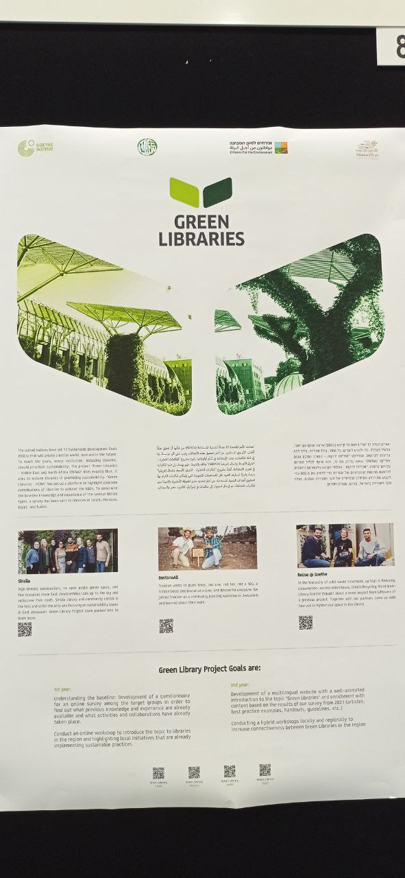 Plakat z hasłem: Green libraries
