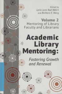 Okładka książki Academic Library Mentoring, na niej połączone ze sobą różnokolorowe koła