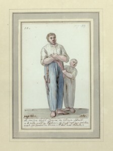 zdjęcie przedstawiające rycinę z mężczyzną i chłopcem