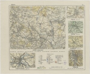Mapa składająca się z pięciu mniejszych map.